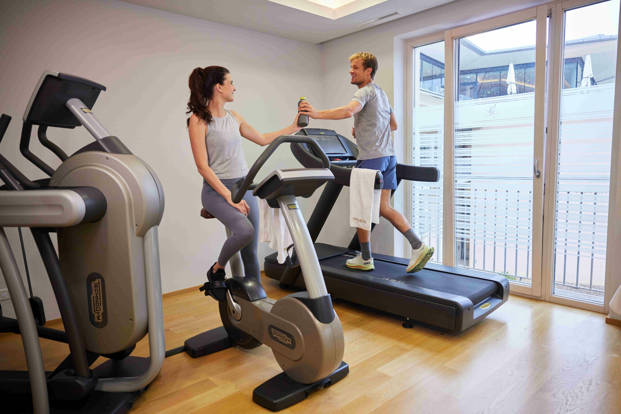 Sportlich aktiv im Fitnessraum des Hotel EDELWEISS