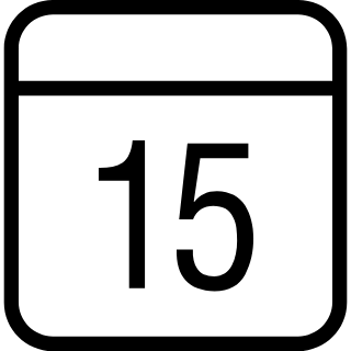 Straßenschild mit der Nummer 15.